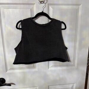 Shein Charcoal Gray Crop Top